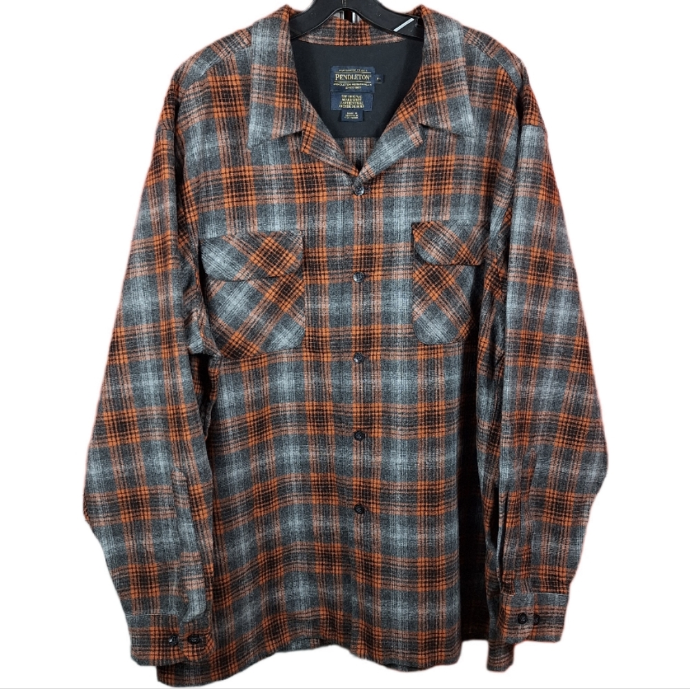 Pendleton the board shirt mens wool plaid flannel shirt size XL